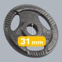 Obciążenie żeliwne zestaw 4x1.25kg, otwór 31mm, talerz z uchwytami, REBEL ACTIVE