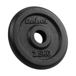 Obciążenie żeliwne zestaw 4x2.5kg, otwór 31mm, talerz klasyczny, REBEL ACTIVE