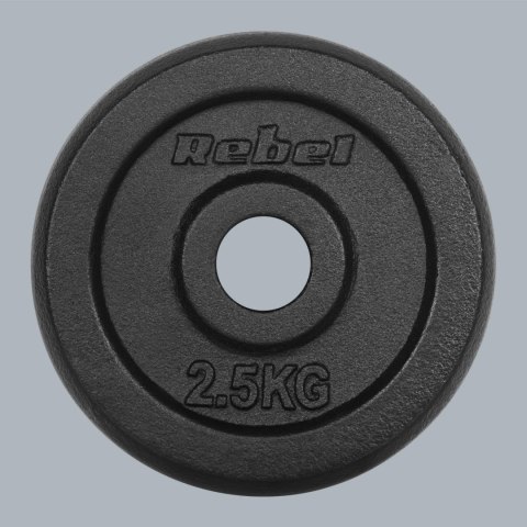 Obciążenie żeliwne zestaw 4x2.5kg, otwór 31mm, talerz klasyczny, REBEL ACTIVE