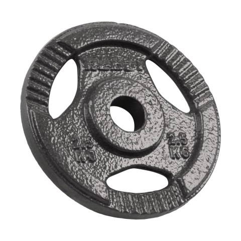 Obciążenie żeliwne zestaw 4x2.5kg, otwór 31mm, talerz z uchwytami, REBEL ACTIVE