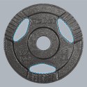 Obciążenie żeliwne zestaw 4x2.5kg, otwór 31mm, talerz z uchwytami, REBEL ACTIVE