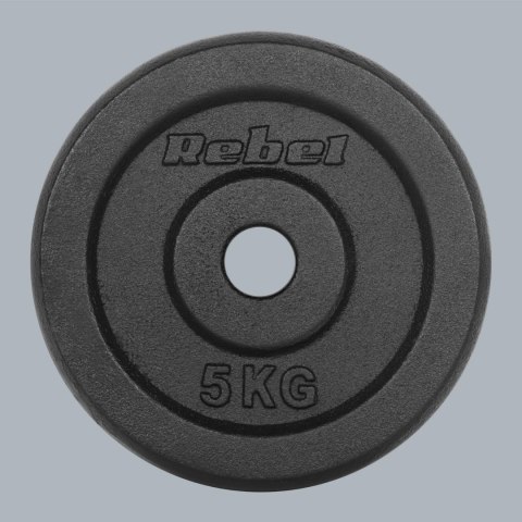 Obciążenie żeliwne zestaw 4x5kg, otwór 31mm, talerz klasyczny, REBEL ACTIVE