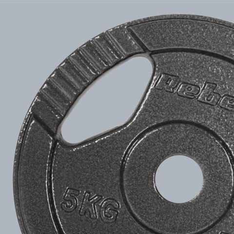 Obciążenie żeliwne zestaw 4x5kg, otwór 31mm, talerz z uchwytami, REBEL ACTIVE