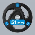 Obciążenie żeliwne olimpijskie gumowane zestaw 2x20kg, otwór 51mm , REBEL ACTIVE
