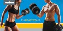 Obciążenie żeliwne olimpijskie gumowane zestaw 4x5kg, otwór 51mm , REBEL ACTIVE