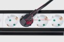 Listwa sieciowa Rebel 6 gniazd typu niemieckiego, kabel 5m (3x1,5mm)