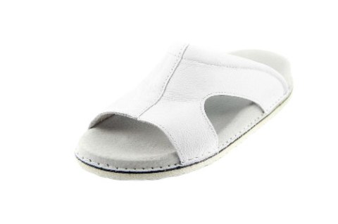 ABAT ROZM. 39 BIAŁE Klapki medyczne damsko-męskie, ortopedyczne typu motylek