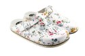 ABAT ROZM. 40 KWIATY Klapki damsko-męskie zakryte z dziurkami, regulowany pasek