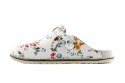 ABAT ROZM. 44 KWIATY Klapki damsko-męskie zakryte z dziurkami, regulowany pasek