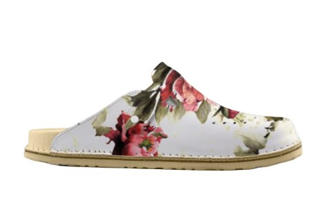 ABAT ROZM. 44 PIWONIE Klapki damsko-męskie zakryte z dziurkami, regulowany pasek