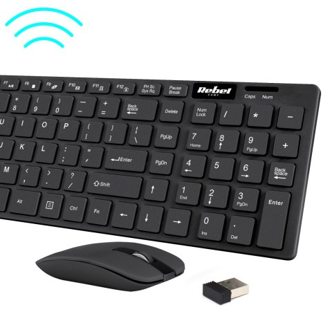 Bezprzewodowa klawiatura + mysz Rebel WS300