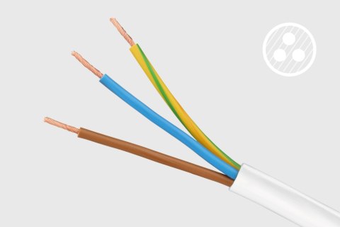 Przedłużacz 4 gniazda 1,5m typu niemieckiego bez przełącznika (3x1,0mm) Rebel biały