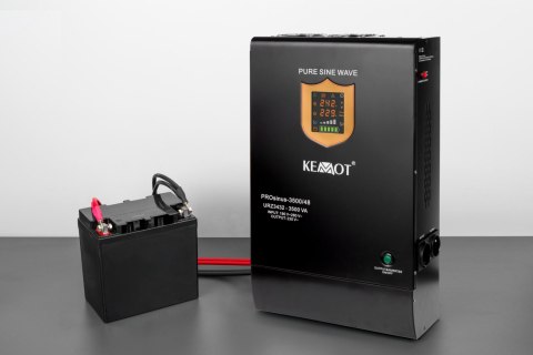 Zasilacz awaryjny KEMOT PROsinus-3500/48 przetwornica z czystym przebiegiem sinusoidalnym i funkcją ładowania 48V 230V 3500VA/24