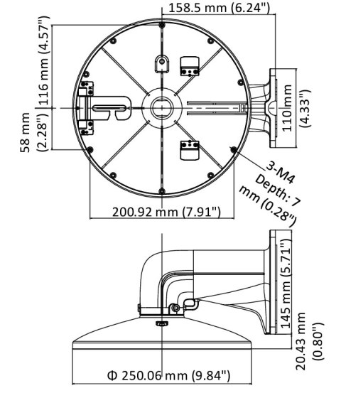 UCHWYT KAMERY DS-1618ZJ-6D Hikvision