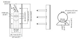 UCHWYT NA SŁUP DS-1475ZJ-SUS(BLACK) Hikvision