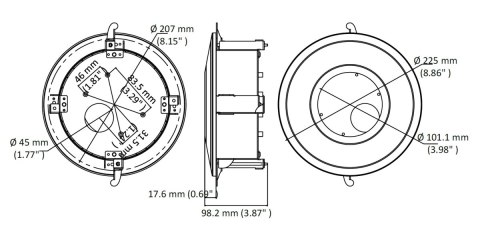 UCHWYT SUFITOWY DO KAMER KULISTYCH DS-1227ZJ-DM37 Hikvision