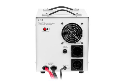 Zasilacz awaryjny KEMOT PROsinus-2000/24 przetwornica z czystym przebiegiem sinusoidalnym i funkcją ładowania 24V 230V 2000VA/14