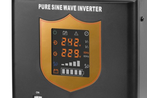 Zasilacz awaryjny KEMOT PROsinus-2000/24 przetwornica z czystym przebiegiem sinusoidalnym i funkcją ładowania 24V 230V 2000VA/14