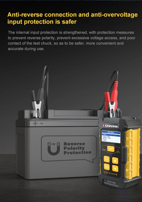 Miernik baterii Konnwei KW510