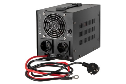 Zasilacz awaryjny KEMOT PROsinus-500 przetwornica z czystym przebiegiem sinusoidalnym i funkcją ładowania 12V 230V 500VA/300W - 