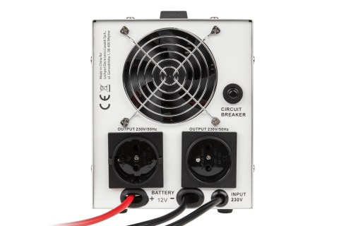 Zasilacz awaryjny KEMOT PROsinus-500 przetwornica z czystym przebiegiem sinusoidalnym i funkcją ładowania 12V 230V 500VA/300W