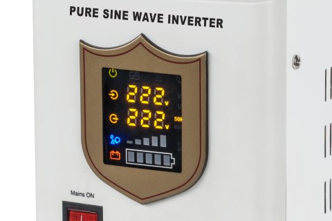 Zasilacz awaryjny KEMOT PROsinus-500 przetwornica z czystym przebiegiem sinusoidalnym i funkcją ładowania 12V 230V 500VA/300W