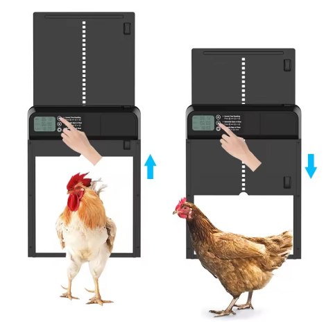 Automatyczne drzwi do kurnika z timerem - czarne