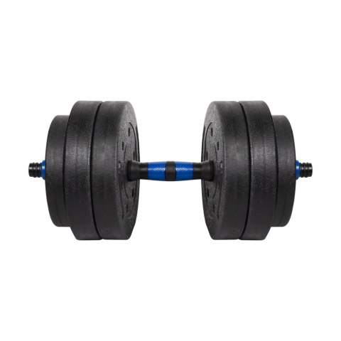 Hantel bitumiczny regulowany z łącznikiem 1x20kg, REBEL ACTIVE