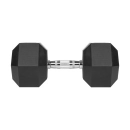 Hantel żeliwny gumowany HEX 25 kg REBEL ACTIVE