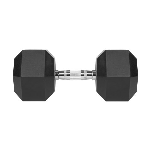 Hantel żeliwny gumowany HEX 25 kg REBEL ACTIVE
