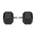 Hantel żeliwny gumowany HEX 32,5 kg REBEL ACTIVE