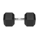 Hantel żeliwny gumowany HEX 37,5 kg REBEL ACTIVE