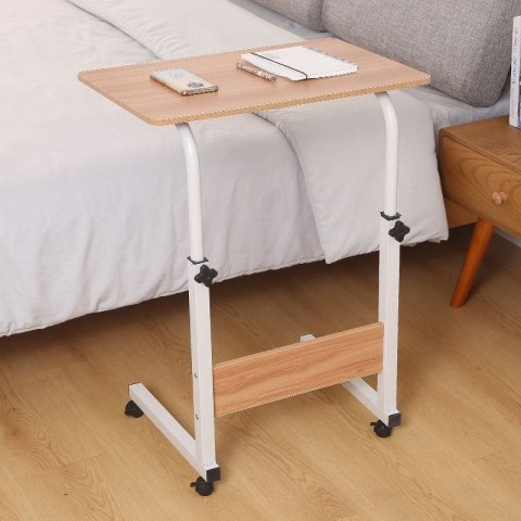 Mobilny stolik pod laptopa / Mobilny stolik kawowy - drewniany