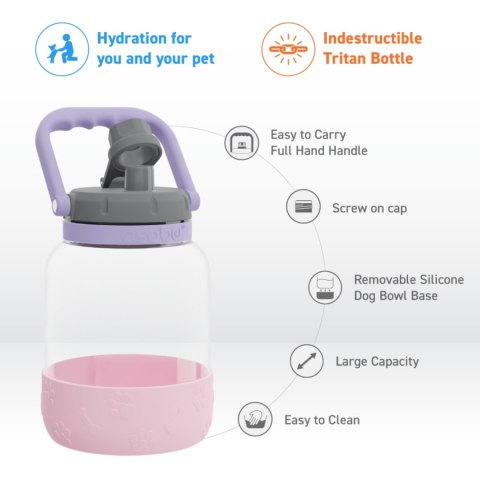 ASOBU Butelka THE BARKELY PINK, 1,48L