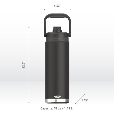 ASOBU Butelka termiczna THE CANYON JUG BLACK, 1,48L