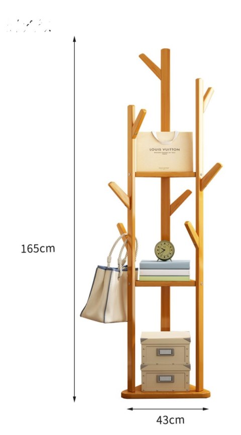 Bambusowy wieszak w kształcie drzewa - 165cm