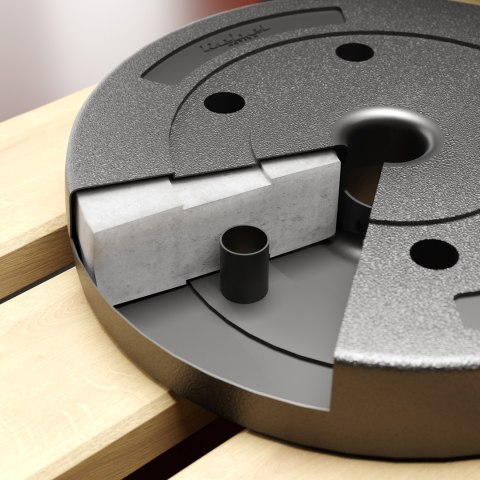 Obciążenie bitumiczne olimpijskie 20kg, otwór 51mm , REBEL ACTIVE