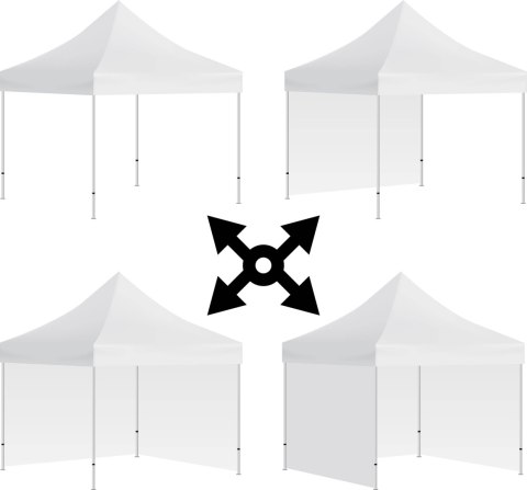 Pawilon handlowy ekspresowy 3x3 m biały