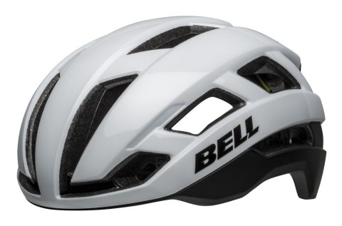 Kask gravel szosowy BELL FALCON XR MIPS matte gloss white black roz. L (58-62 cm) (WYPRZEDAŻ -50%)