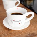 Zestaw Kubki do Kawy Herbaty Ceramiczne Serce Solidne 2 szt. ORION 210 ml