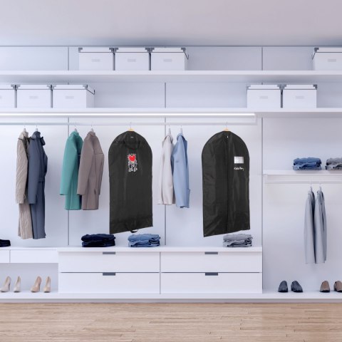 SERCE czarny organizer na płaszcz 60x100cm