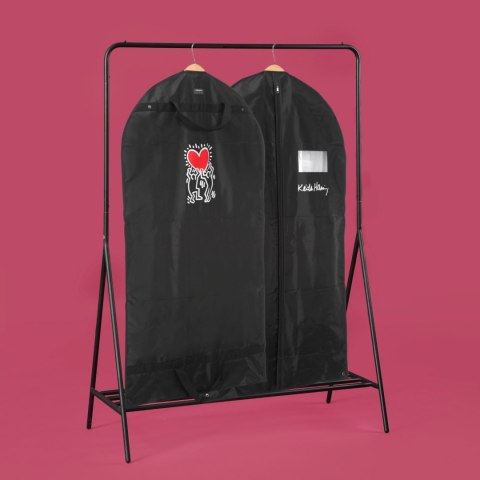 SERCE czarny organizer na płaszcz 60x100cm