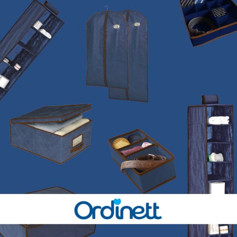 BLUE niebieski organizer do szafy na suwak 46x60x26cm