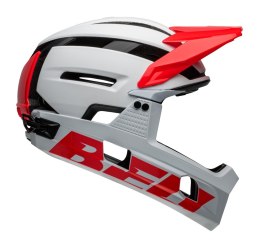 Kask full face BELL SUPER AIR R SPHERICAL matte gloss white infrared roz. S (52-56 cm) (NEW 2025)