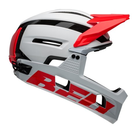Kask full face BELL SUPER AIR R SPHERICAL matte gloss white infrared roz. S (52-56 cm) (NEW 2025)