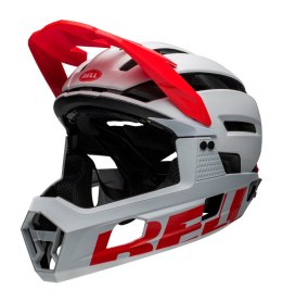 Kask full face BELL SUPER AIR R SPHERICAL matte gloss white infrared roz. S (52-56 cm) (NEW 2025)
