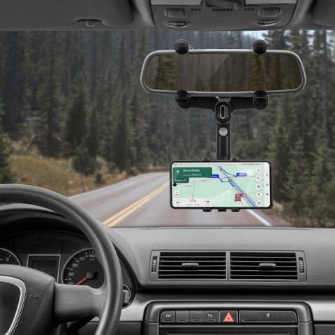 Uniwersalny uchwyt do telefonu Kruger&Matz KM1372 mocowany na lusterko