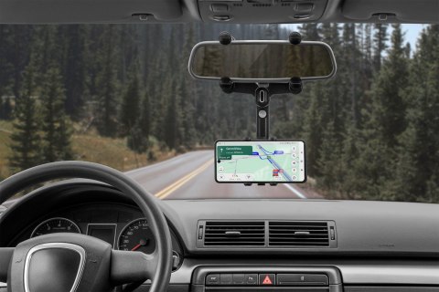 Uniwersalny uchwyt do telefonu Kruger&Matz KM1372 mocowany na lusterko