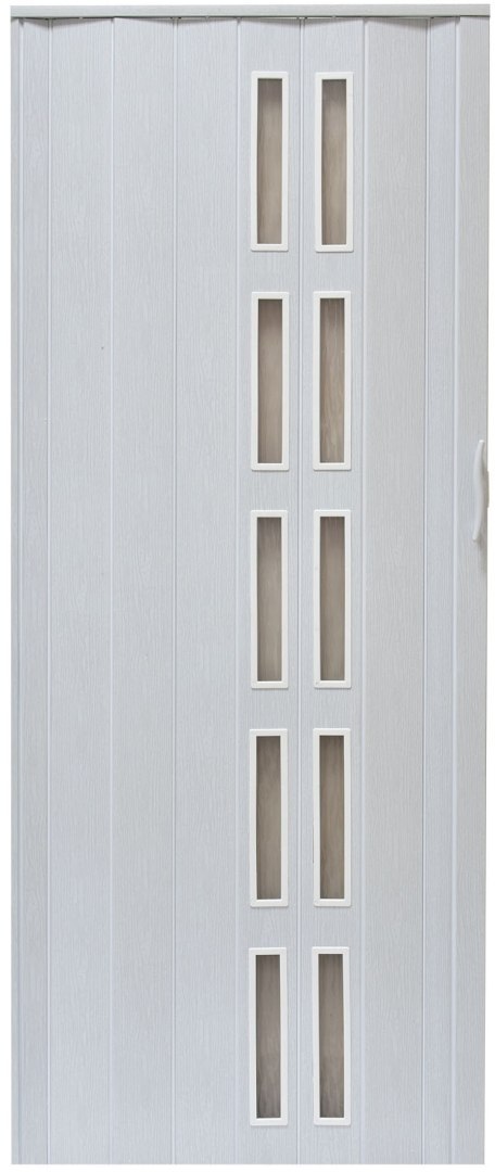 Drzwi harmonijkowe 005S BIAŁY DĄB MAT - 100 cm