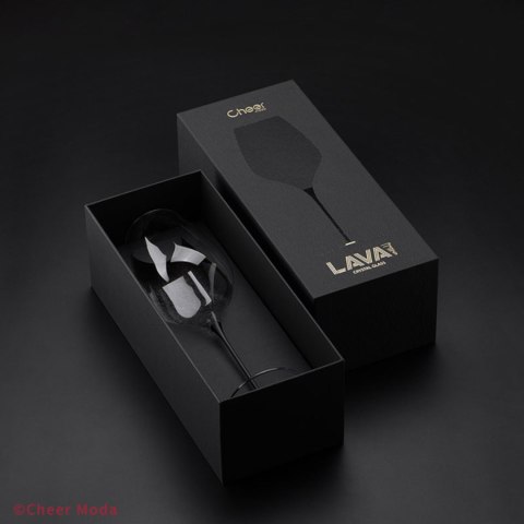 Kieliszek do wina Lava Premium czarno-brązowy